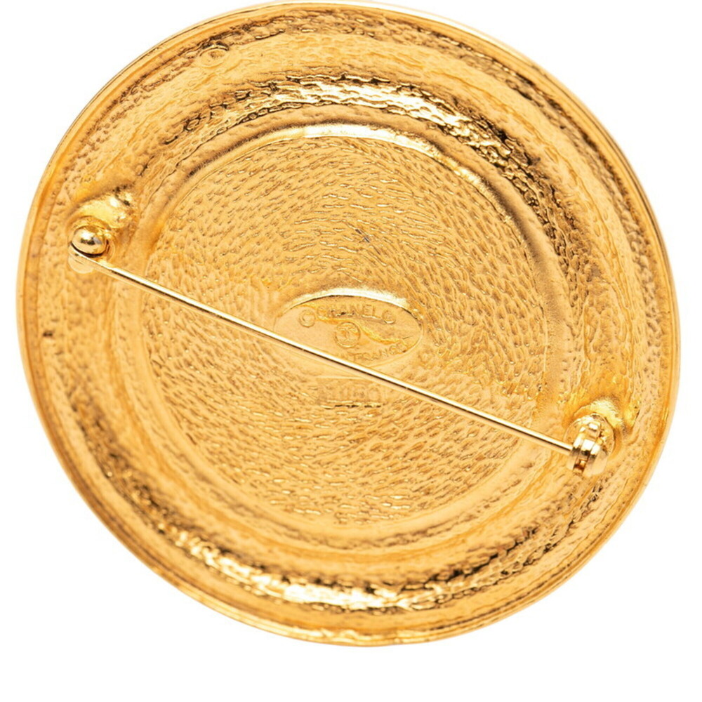 CHANEL Gold Logo Brooch - Picture 3 of 3